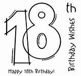 18th Birthday Happy Clipart Stamp 18 Card Urodziny Numbers Sentiments Digital Cards Party Colouring Text Digi Napisy Woodware Clear Magic sketch template