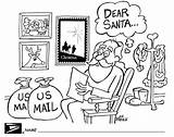 Coloring Usps Christmas Kids Staff Send Note sketch template