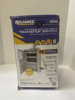 reliance ra  amp  circuit protran outdoor transfer switch  ebay