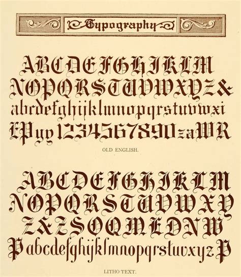 lithograph typography alphabet  english font original gac fonts typography  english