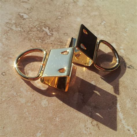 gold metal  crimp clamp bag handle attachment press clip etsy  zealand