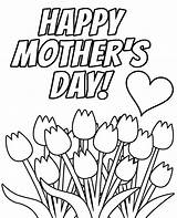 Coloring Mothers Pages Card Mother Cards Print Printable Tulips Greeting Happy Topcoloringpages Children sketch template