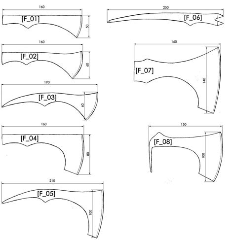 printable viking axe template