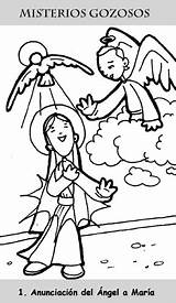 Misterios Gozosos Misterio Gozoso ángel María Anunciación Reliartes sketch template