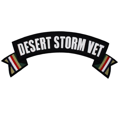 operation desert storm veteran large  rocker patch military republic