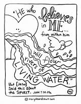 Coloring Living Pages Rivers Water Printable Scripture Bible Rated Kids Praying Verses Jesus John Prayer Verse Sunday School 38 Sheets sketch template