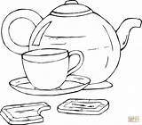 Tea Cup Coloring Pages Getcolorings sketch template
