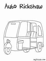 Rickshaw Coloring Sketch Sketchite นท จาก sketch template