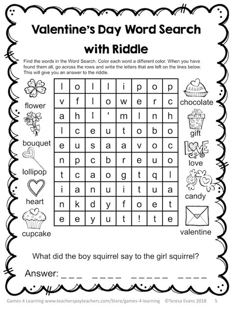 fun valentines day activities writing prompts literacy puzzles