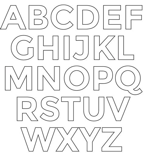 large letter template