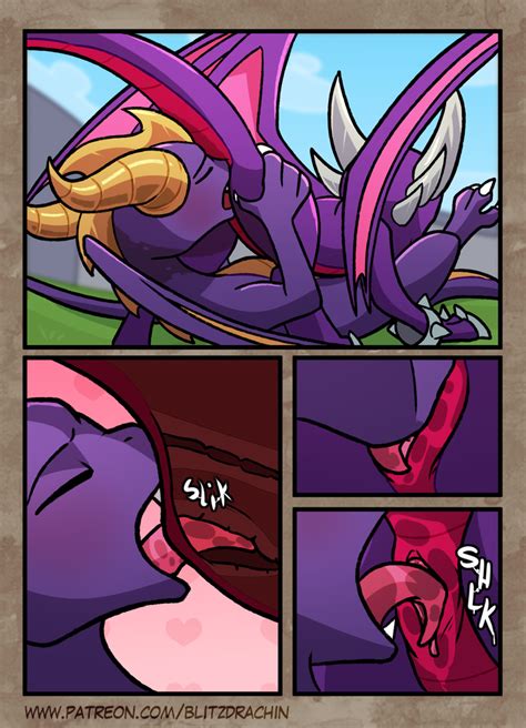 Rule 34 Blitzdrachin Comic Cunnilingus Cynder Dragon Female Feral