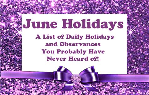 june daily holidays and observances time for the holidays