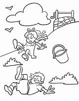 Nursery Coloring Pages Rhymes Jack Jill Kids Rhyme Printables Printable Little Color Preschool Colouring Sheets Worksheets Print Crafts Activities Song sketch template