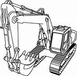 Coloring Excavator Pages Bulldozer Equipment Construction Farm Loader Front Crane End Drawing Good Color Clipart Site Truck John Printable Heavy sketch template