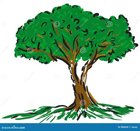 cartoon tree royalty  stock  image