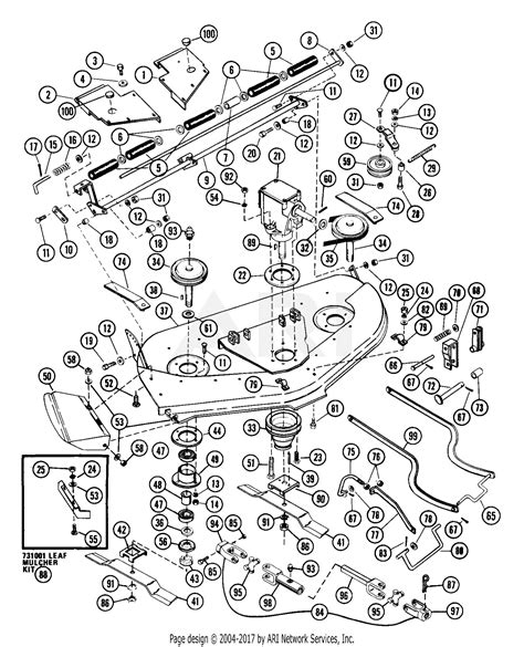ariens    rotary mower parts diagram  mower