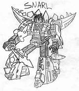 Snarl Coloring Pages Dinobot Template sketch template