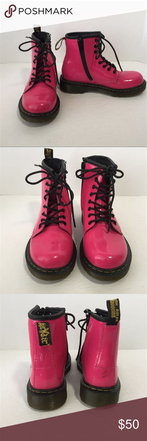 dr martens pink patent leather boots delaney  leather boots boots patent leather boots
