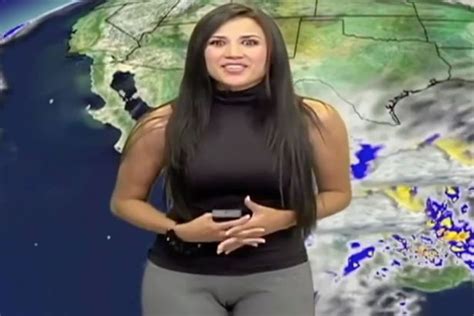 weather girl goes viral after she presents with camel toe on full