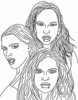 Diaries Vampires Coloringfolder Coloringsun sketch template