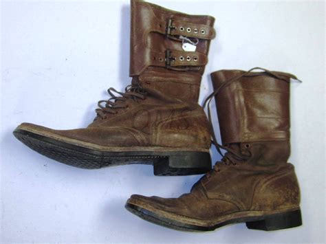 brown leather buckle boots