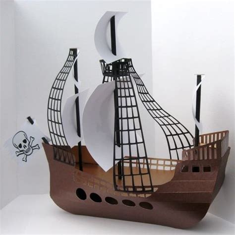 pirate ship template pirate ship pirates cardboard crafts