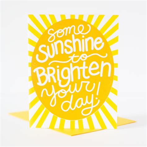 sending sunshine   greeting card upbeat sympathy card positiv