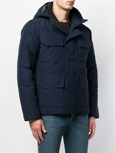 Canada Goose Goose Patch Pockets Rain Jacket In Blue For