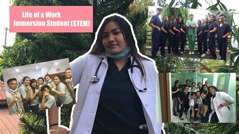 life   work immersion student stem health science youtube