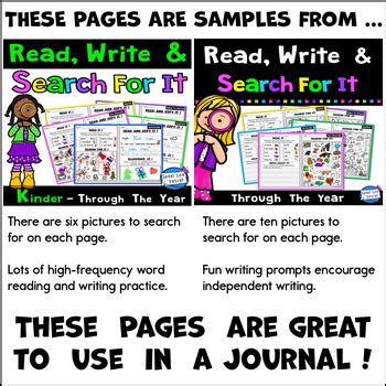 sample read write  search   comprehension notebook