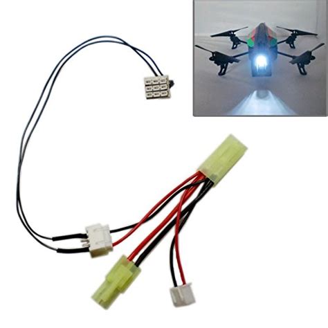 bright white head light kit  power  parrot ar drone  quadcopterwhite dronedroneup