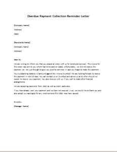 outstanding recovery letter format