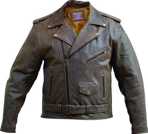 Men S Rustic Brown Leather Motorcycle Jacket