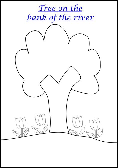 tree  flower coloring page  kids