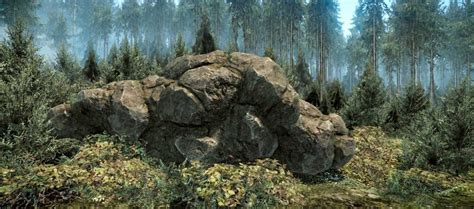 forest rock  model game ready obj cgtradercom
