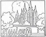 Coloring Temple Lds Pages Salt Lake Mormon Book Conference Building Church Color City Kids August General History Printable Drawing Lesson sketch template