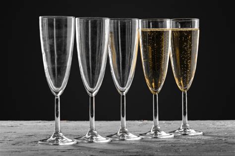 Many Glasses Of Champagne Premium Photo