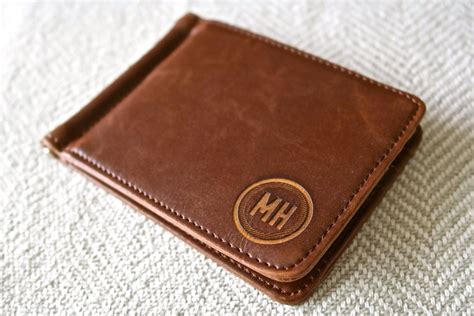 personalized leather money clip custom engraved