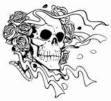 Coloring Scary Pages Skull Roses Halloween Colouring Adults Skulls Adult Kids Printable Print Bestcoloringpagesforkids Book Girls Choose Board sketch template