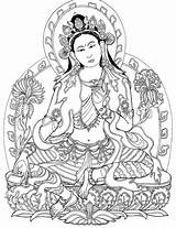 Hindu Deity Buddhist Tibetan sketch template