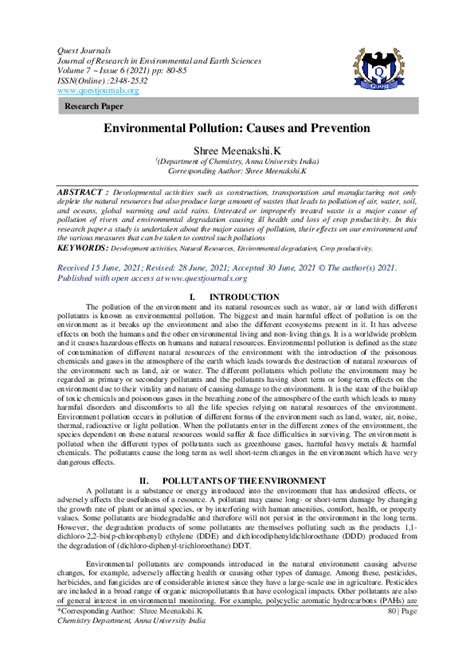 environmental pollution   prevention quest journals academiaedu