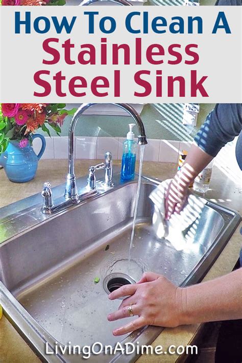 clean  stainless steel sink living   dime  grow rich
