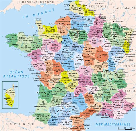 liste des departements francais rmations destine carte numero departement