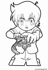 Coloring Player Beyblade Pages Printable sketch template