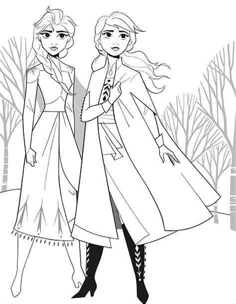 elsa  anna coloring pages printables