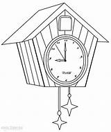 Clock Coloring Pages Kids Printable Cool2bkids Clocks sketch template