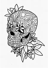 Skull Tattoo Sugar Stencil Stencils Tattoos Designs Flowers Printable Skulls Cliparts Women Dead Clipart Size Print Choose Board Tattoosbook Decorated sketch template