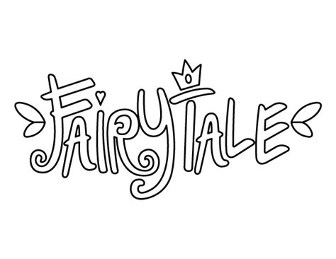 printable fairy tale coloring page