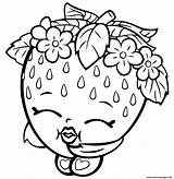 Coloring Shopkins Pages Strawberry Printable sketch template