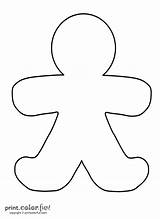 Gingerbread Man Template Blank Printable Coloring Christmas Color Print Printables Fun Pages Crafts Clipart Preschool Ginger Men Kids Printcolorfun Bread sketch template